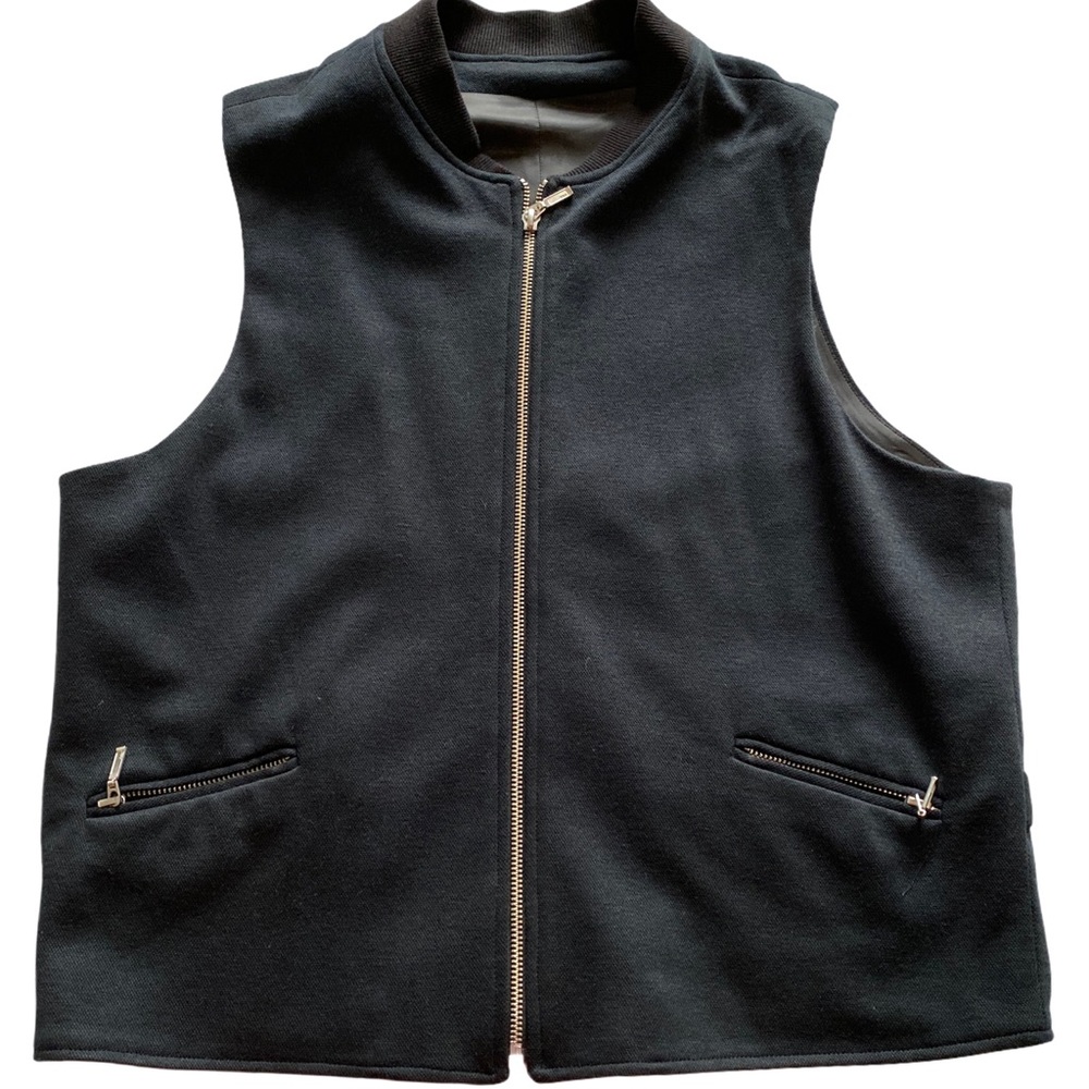ASOS Zip Up Vest Black Slim Fit